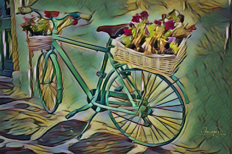Greece Funky Bicycle Artistically Rendered