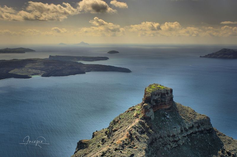 Skaros Rock on the Greek Island of Santorini