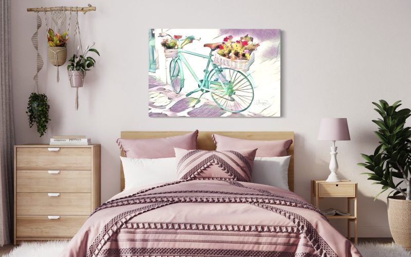 Greece Funky Bicycle Artistically Rendered