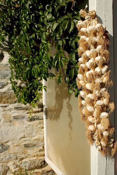 Greek alleyway on the Island Naxos village of Moutsouna