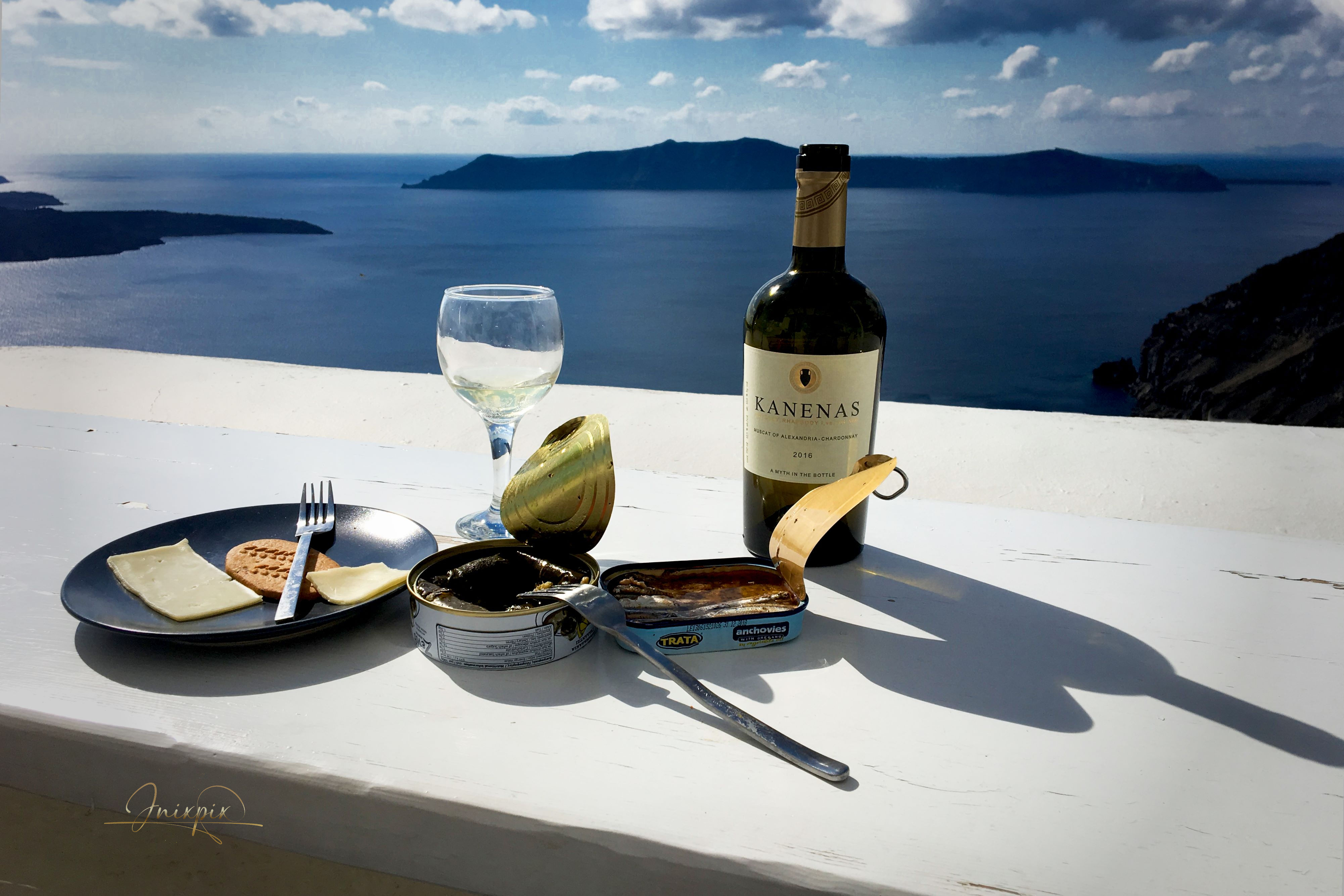 Waiting for the Santorini Sunset - Canvas Wrap