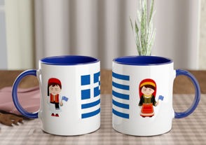 Greek Children Coffee Mug - Blue