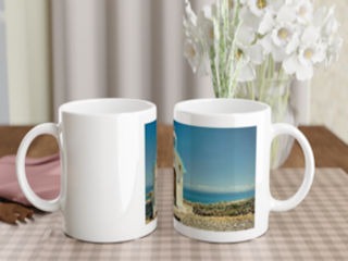 Picturesque Greek Church - Coffee Mug