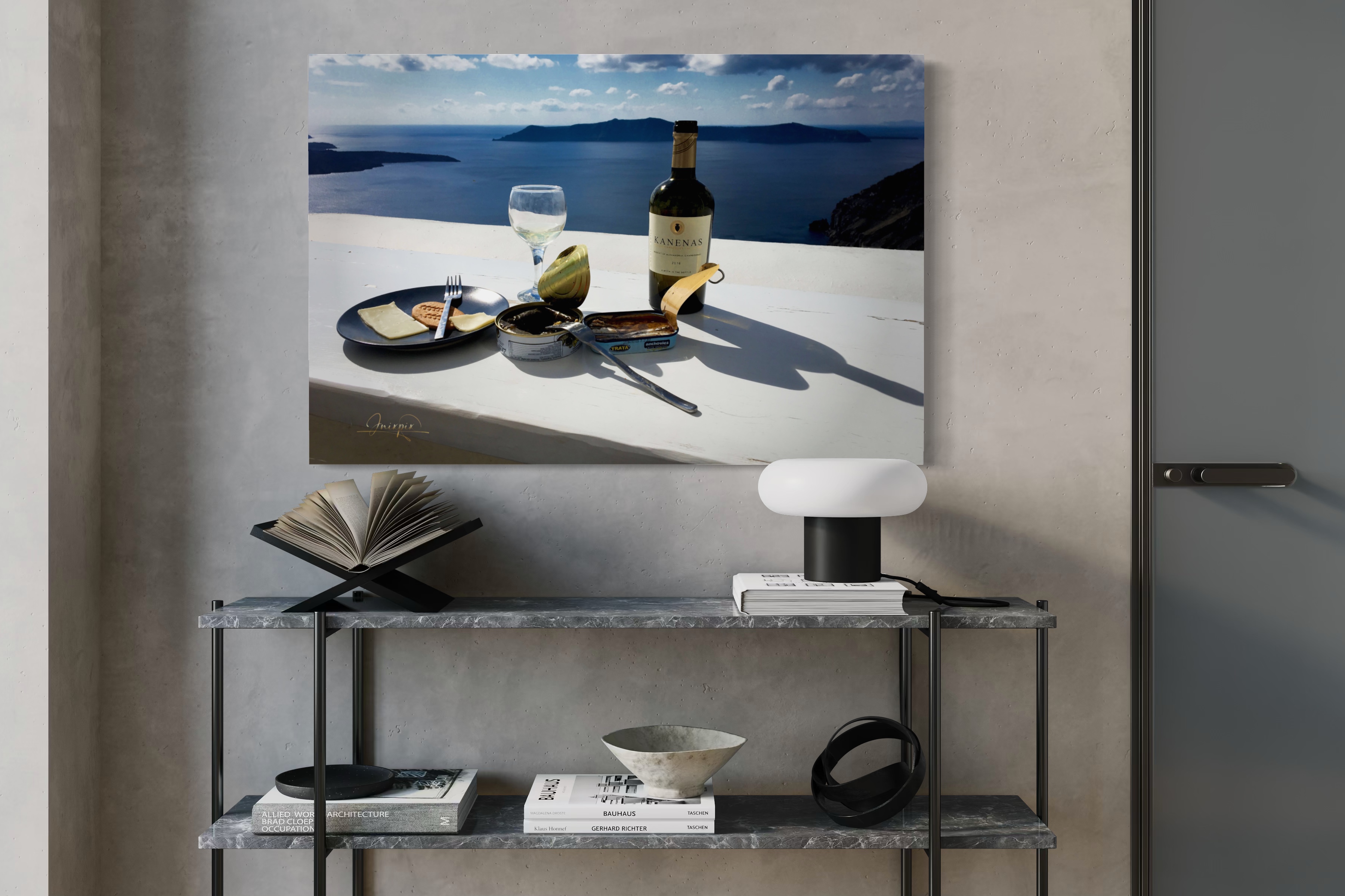 Waiting for the Santorini Sunset - Canvas Wrap
